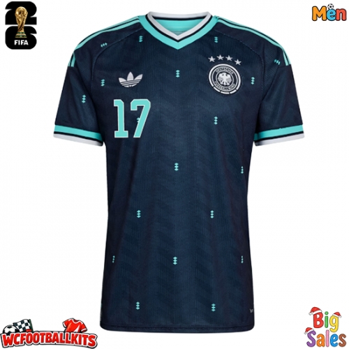 Germany Florian Wirtz #17 Replica Away Stadium Shirt World Cup 2026 Short Sleeve